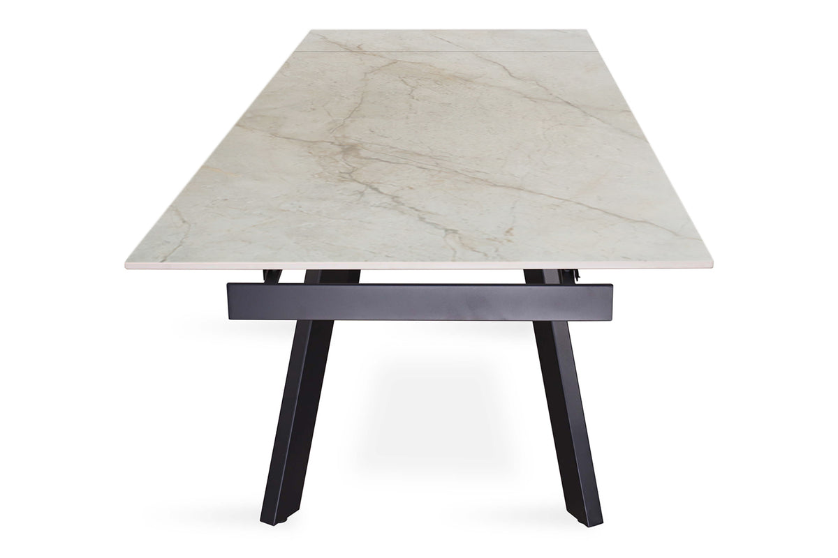 Table extensible Hera 160-240 cm Rectangulaire Brillant Beige