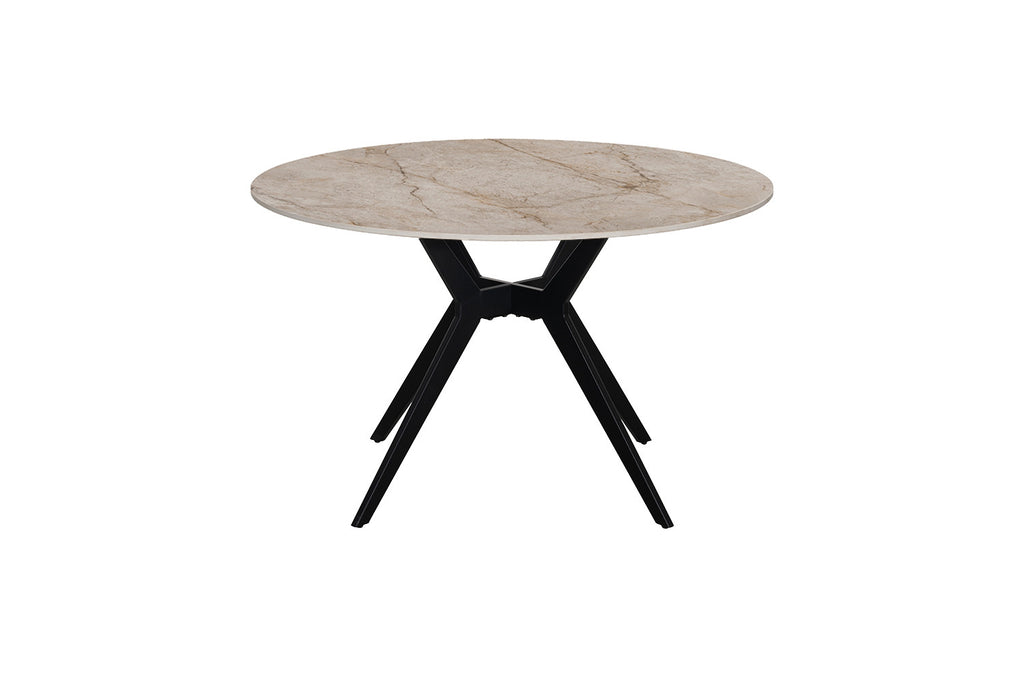 Table Apollo 120 cm Ronde Pierre Brillante Shakespaer Beige - vue 4