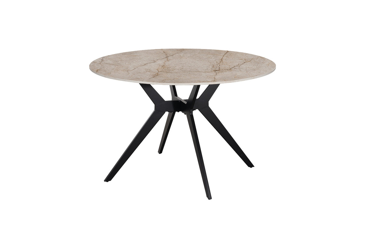 Table Apollo 120 cm Ronde Pierre Brillante Shakespaer Beige - vue 5
