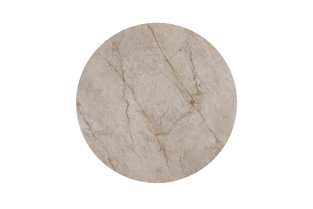 Table Apollo 120 cm Ronde Pierre Brillante Shakespaer Beige - vue 6