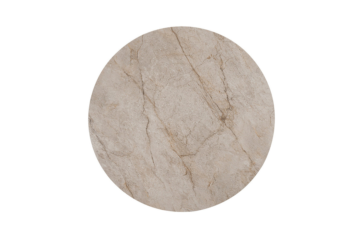 Table Apollo 120 cm Ronde Pierre Brillante Shakespaer Beige - vue 6