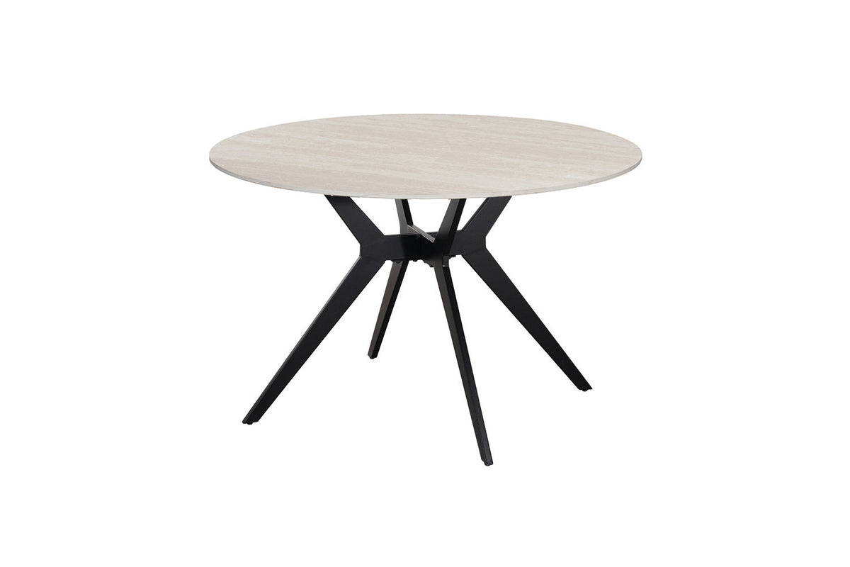Table Apollo 120 cm Ronde Pierre Baroque Gris - vue 5