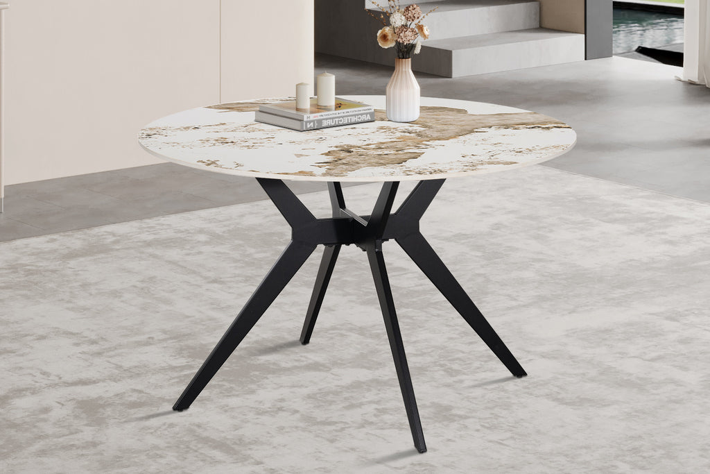Table Apollo 120 cm Ronde Pierre Brillante Pandora - vue 3