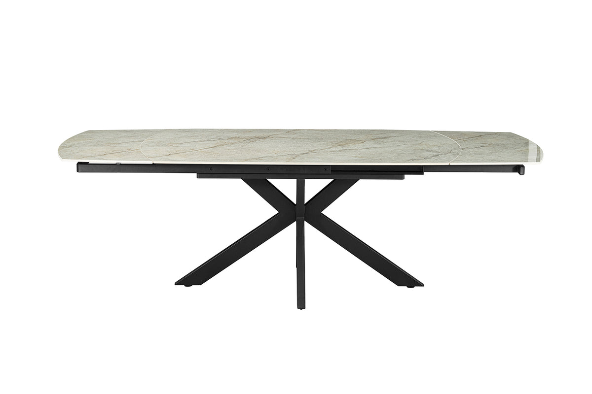 Table extensible Ares 160-240 cm ovale danoise Brillant Pierre Beige