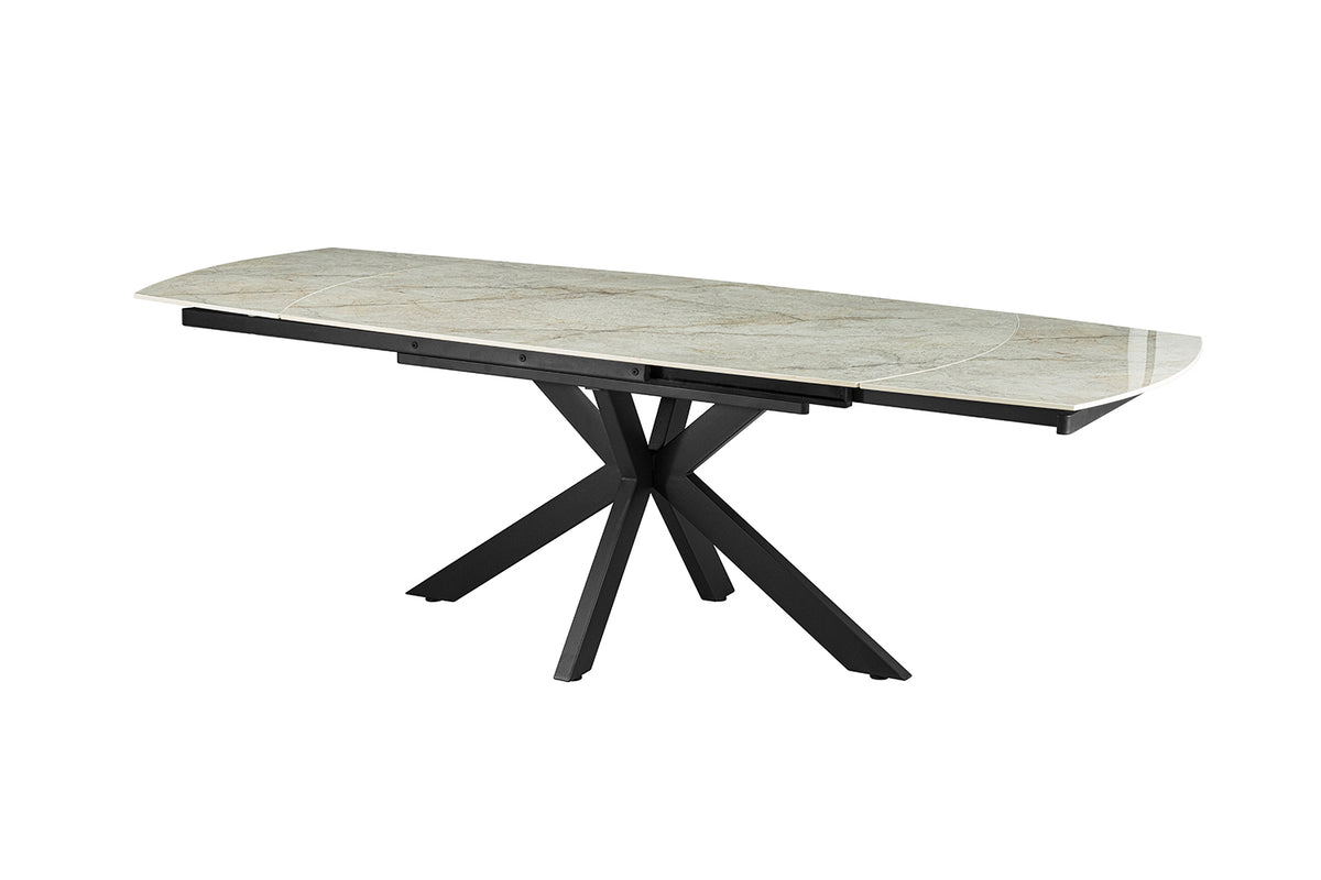 Table extensible Ares 160-240 cm ovale danoise Brillant Pierre Beige