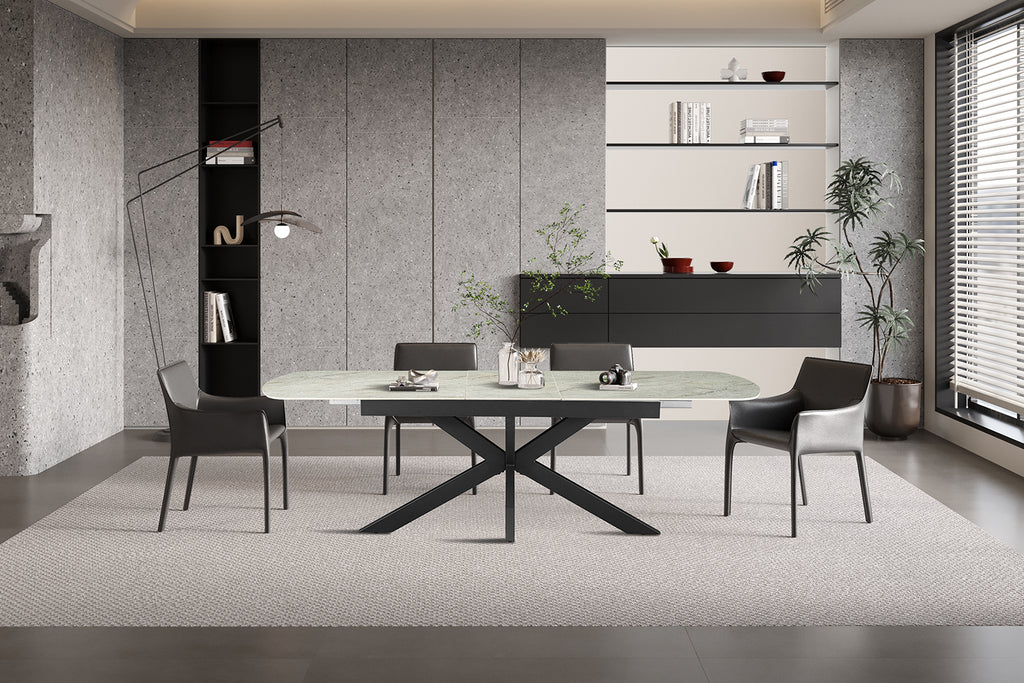 Table extensible Hestia 180-220 cm ovale danoise Brillant Beige