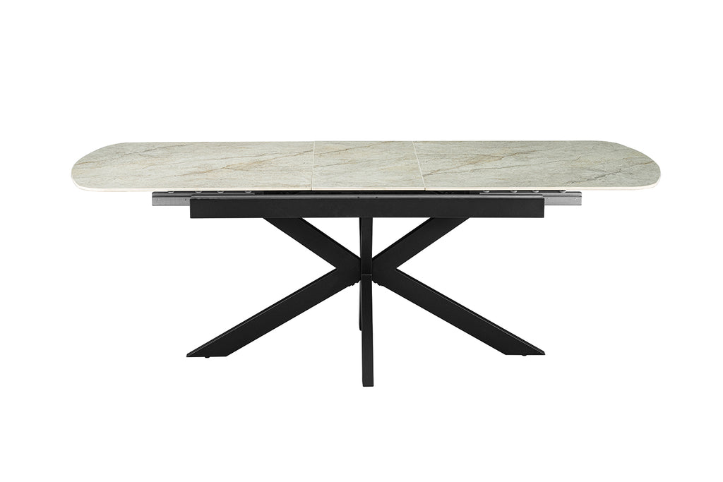 Table extensible Hestia 180-220 cm ovale danoise Brillant Beige