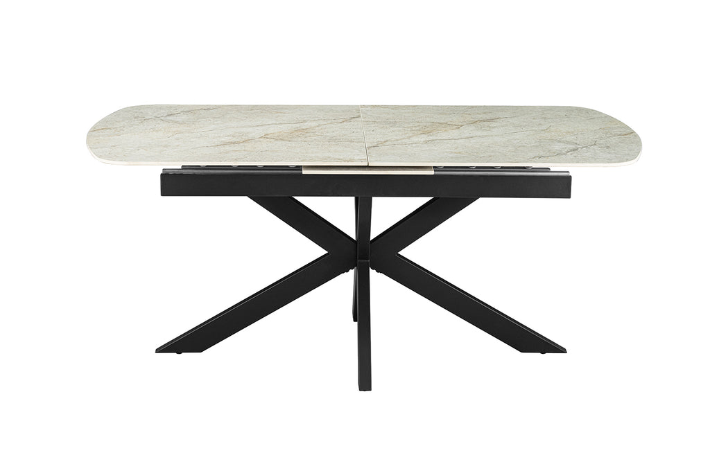 Table extensible Hestia 180-220 cm ovale danoise Brillant Beige