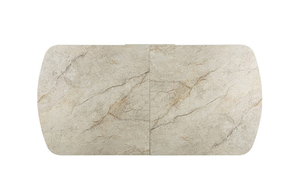 Table extensible Hestia 180-220 cm ovale danoise Brillant Beige