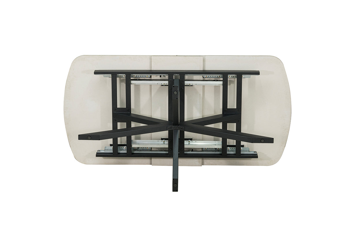 Table extensible Hestia 180-220 cm ovale danoise Brillant Beige