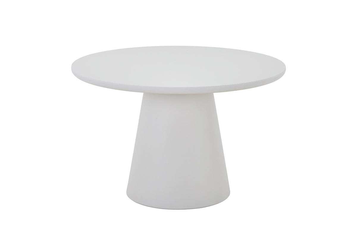 Table Tavira 120 cm Ronde Ciment Écru