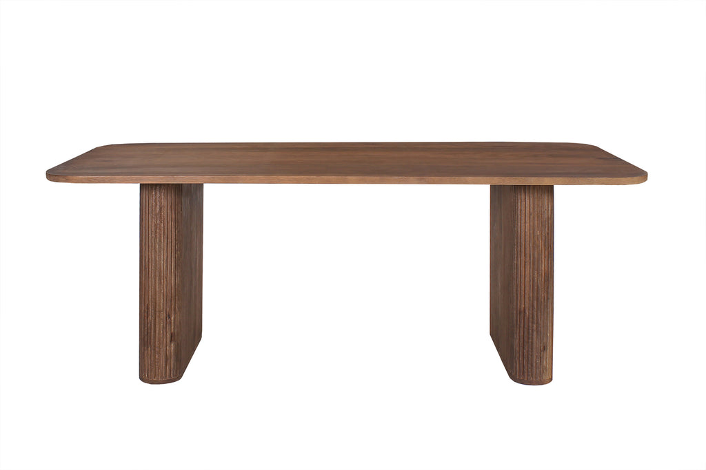 Table Jean 200 cm ovale danoise bois de manguier Brun clair