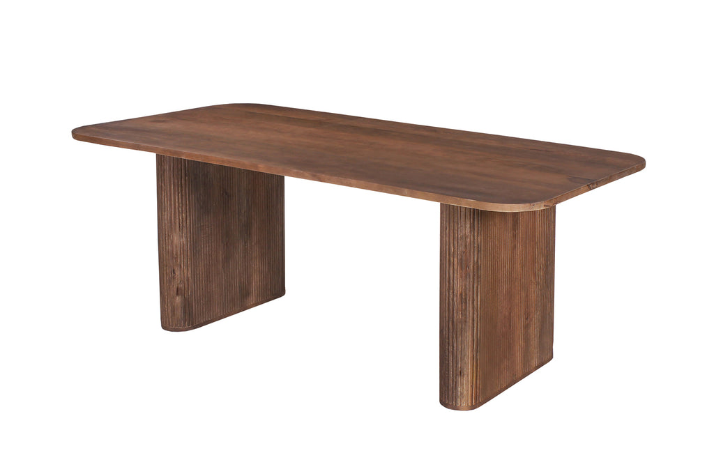 Table Jean 200 cm ovale danoise bois de manguier Brun clair