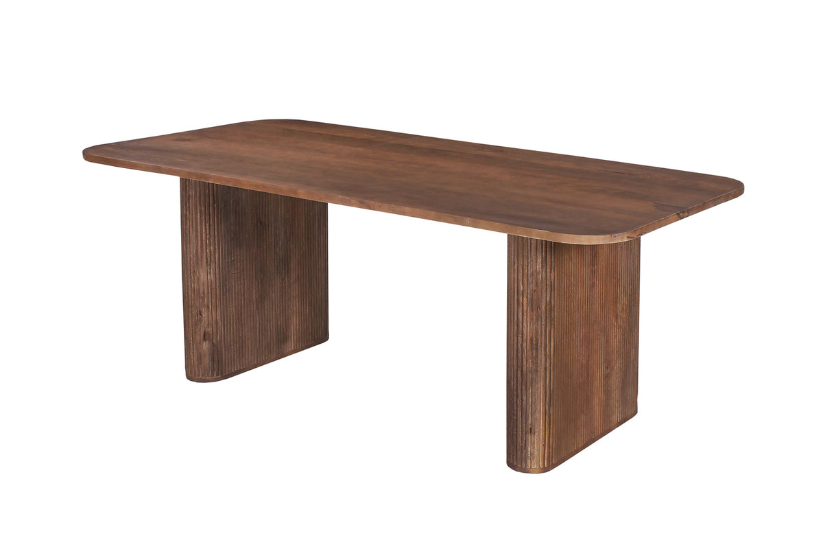 Table Jean 200 cm ovale danoise bois de manguier Brun clair