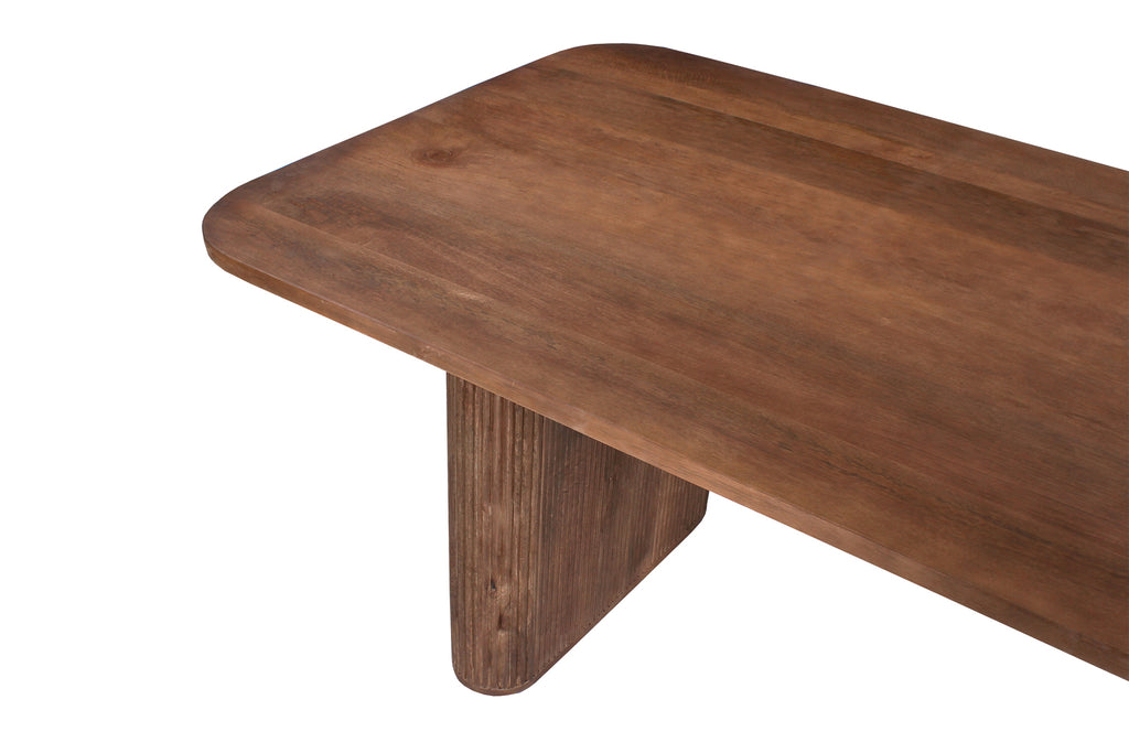 Table Jean 200 cm ovale danoise bois de manguier Brun clair