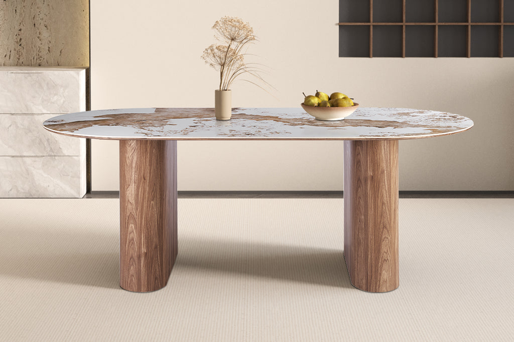 Table Evora 210 cm pierre brillante