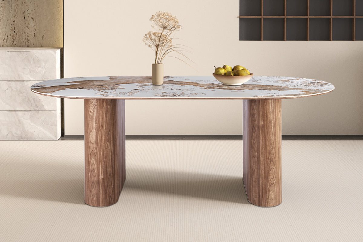 Table Evora 210 cm pierre brillante
