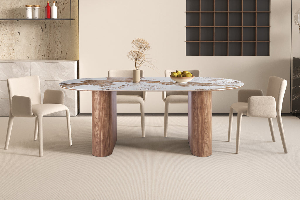 Table Evora 210 cm pierre brillante