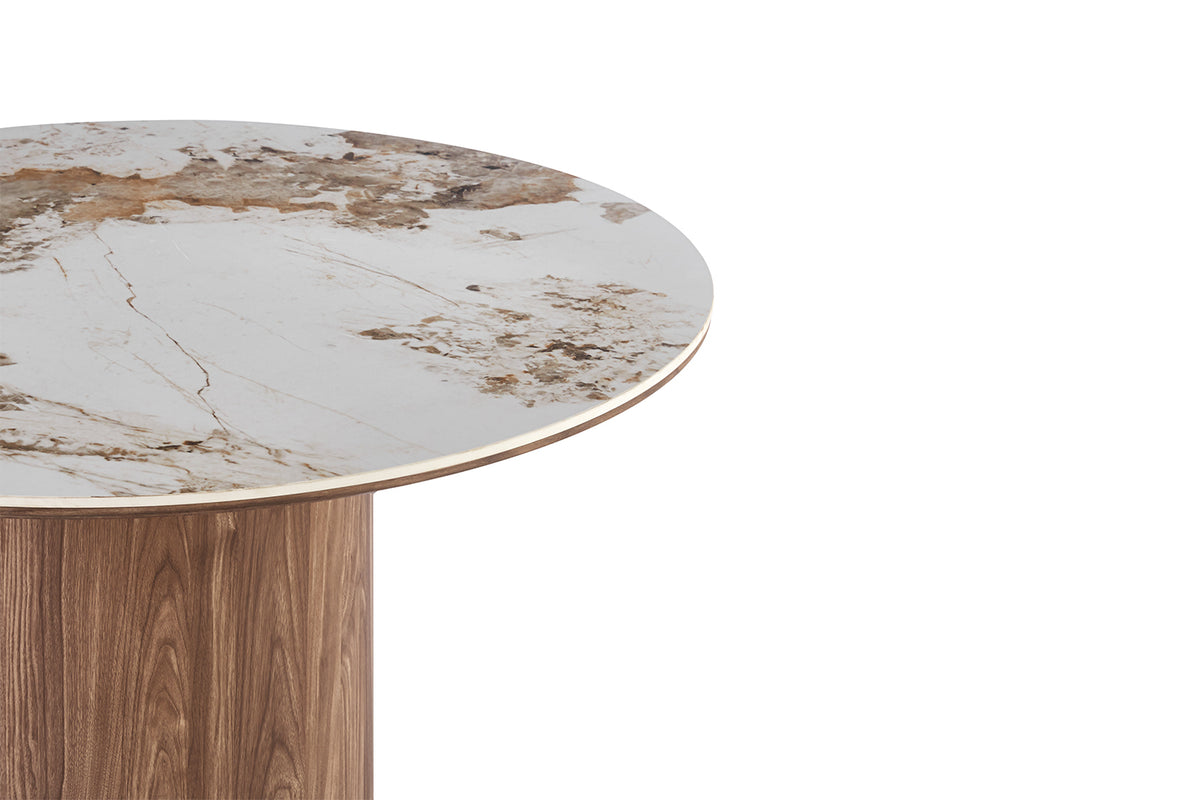Table Evora 120 cm Ronde pierre brillante