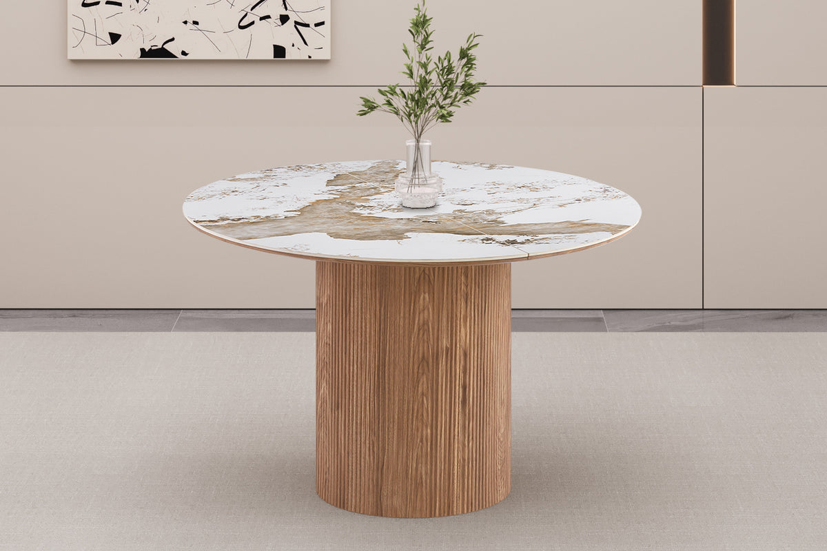 Table Extens. Evora 120-160-200 cm pierre brillante