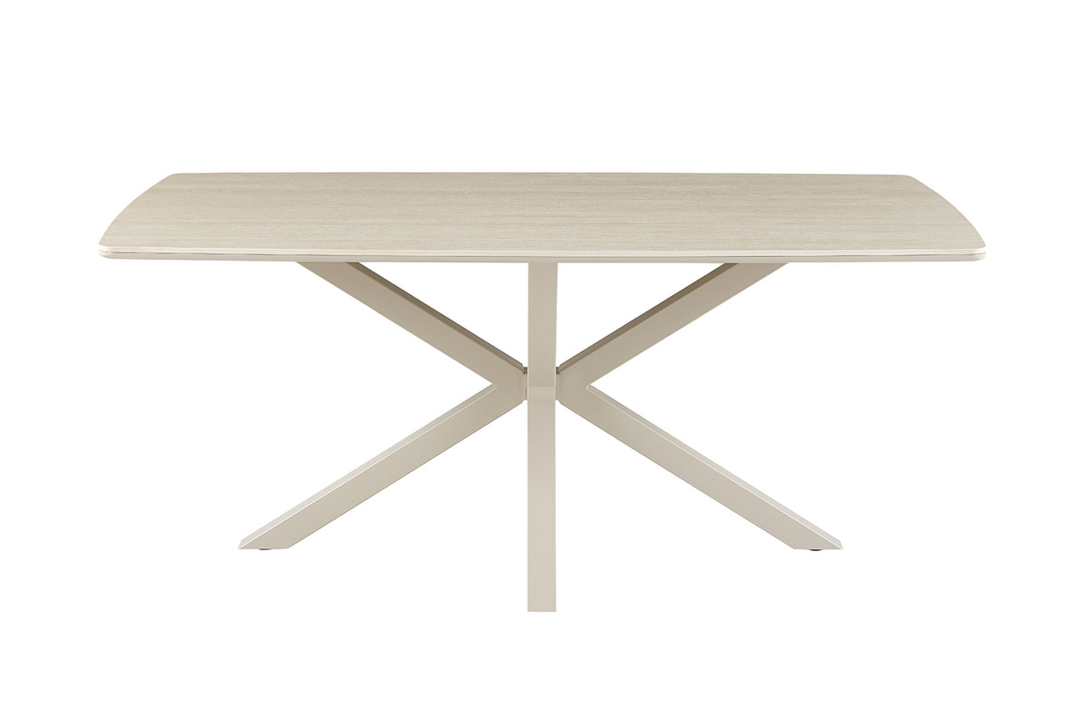 Table Noa 180x90 cm ovale danoise Beige – Pied gris