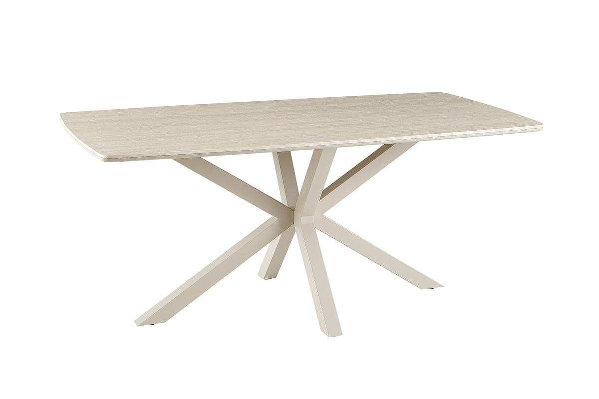 Table Noa 180x90 cm ovale danoise Beige – Pied gris