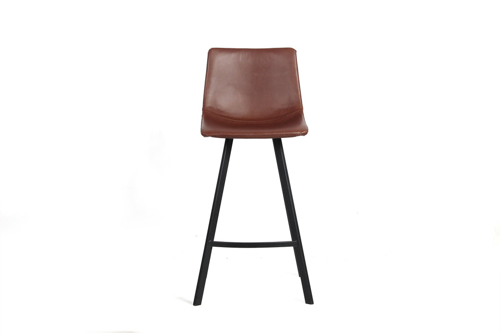Chaise de comptoir Ozan similicuir Brun