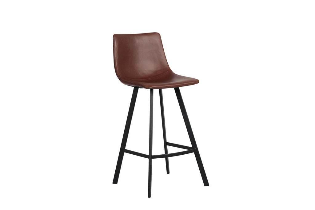 Chaise de comptoir Ozan similicuir Brun