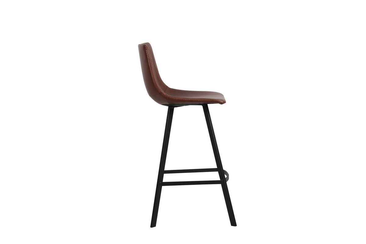 Chaise de comptoir Ozan similicuir Brun