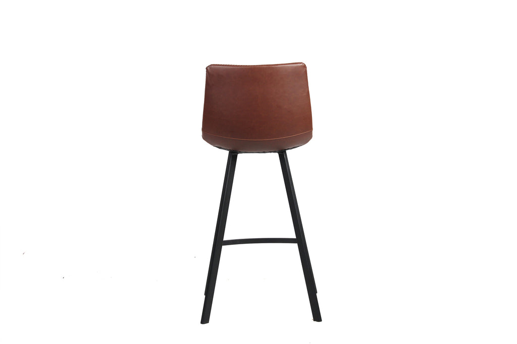 Chaise de comptoir Ozan similicuir Brun