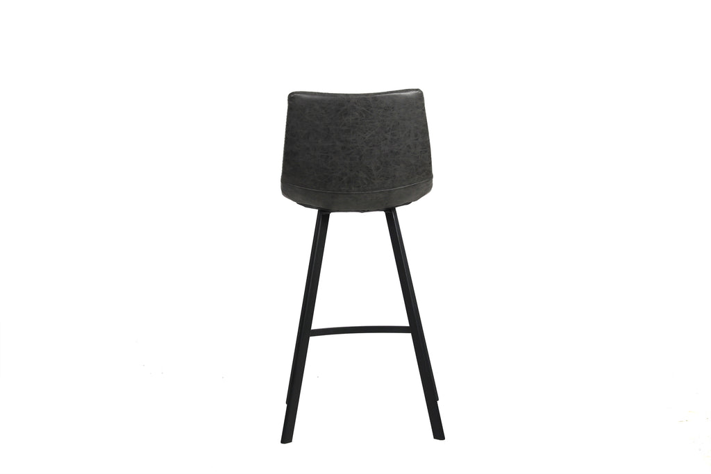 Chaise de comptoir Ozan similicuir Noir
