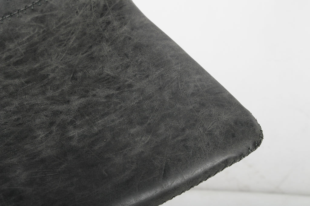 Chaise de comptoir Ozan similicuir Noir