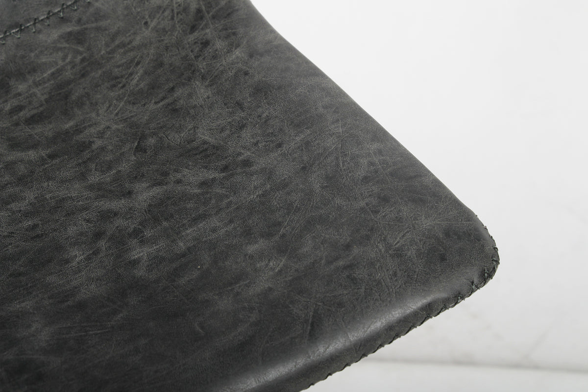 Chaise de comptoir Ozan similicuir Noir
