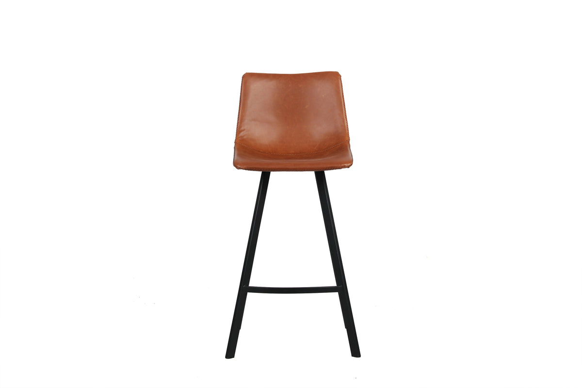 Chaise de comptoir Ozan similicuir Cognac