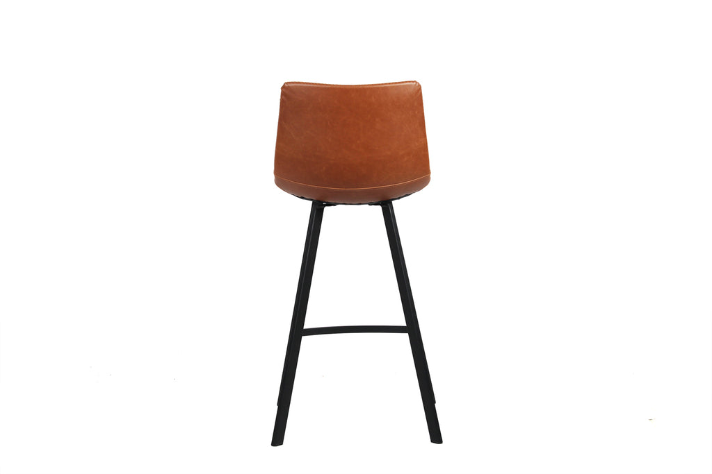 Chaise de comptoir Ozan similicuir Cognac