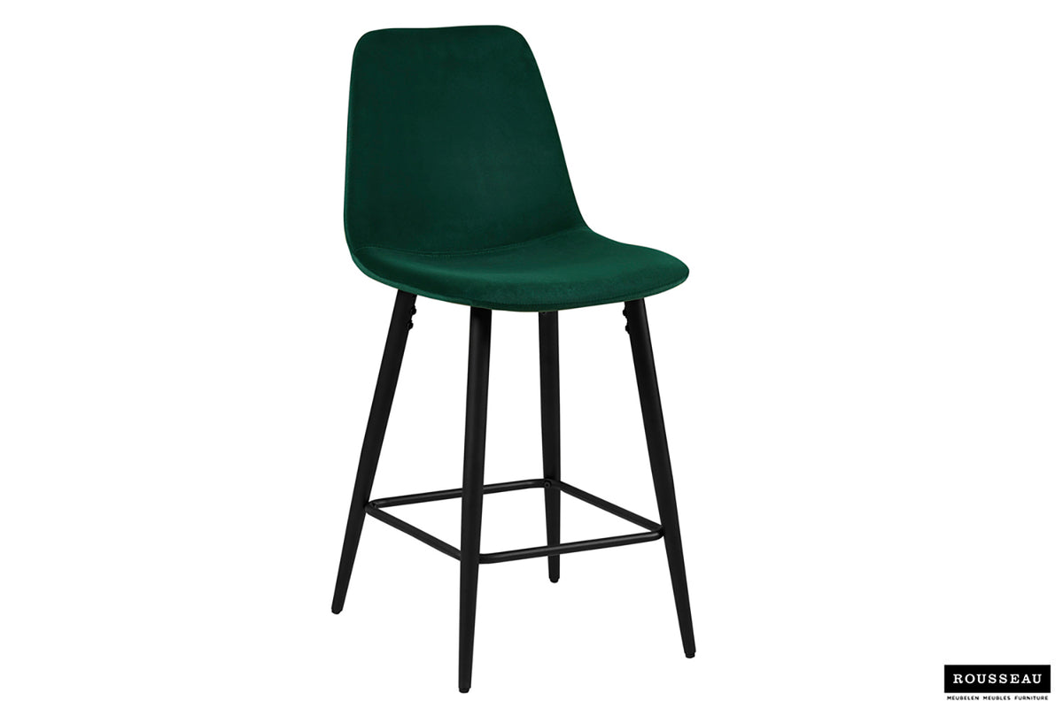 Chaise de Comptoir Boy Velours Vert