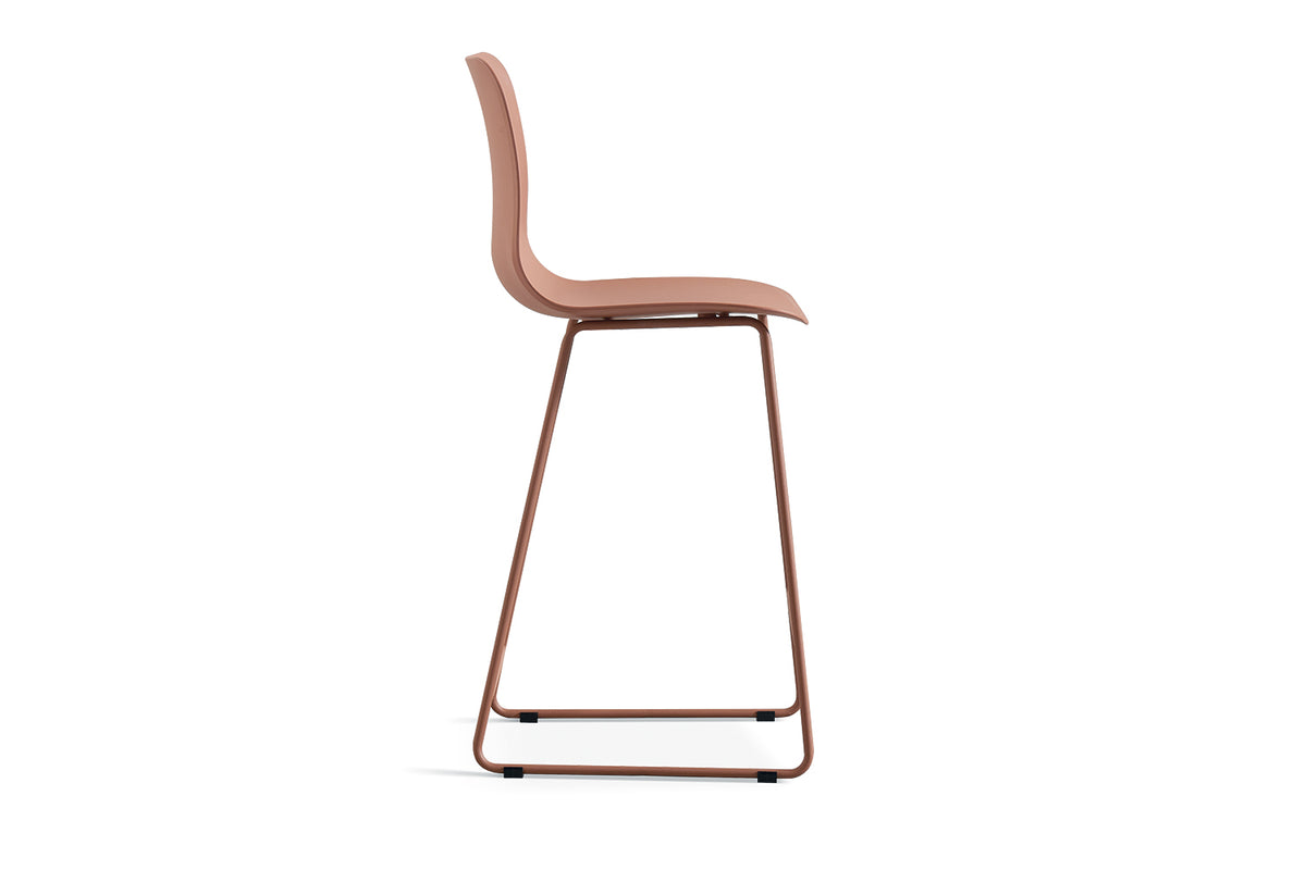 Chaise de comptoir Marie polypropylène Terracotta
