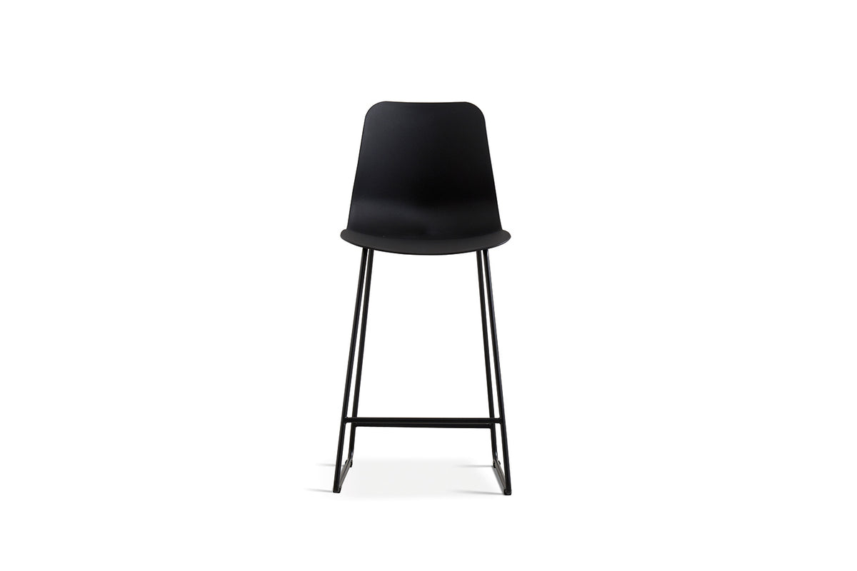 Chaise de comptoir Marie polypropylène Noir