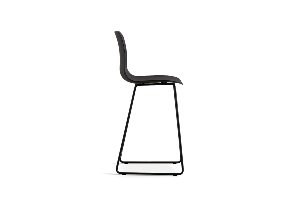 Chaise de comptoir Marie polypropylène Noir