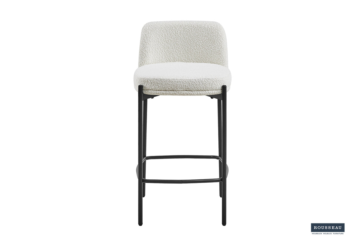 Chaise de comptoir Ella Blanc