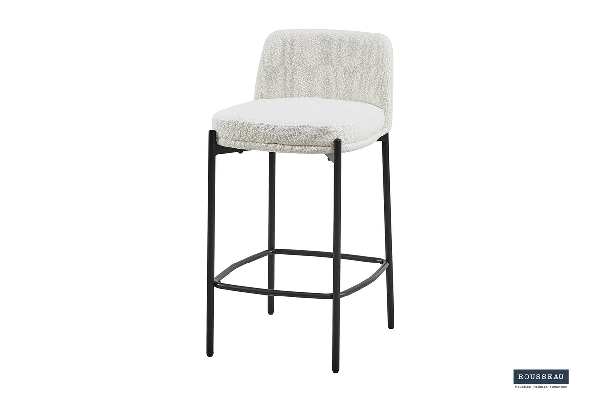Chaise de comptoir Ella Blanc