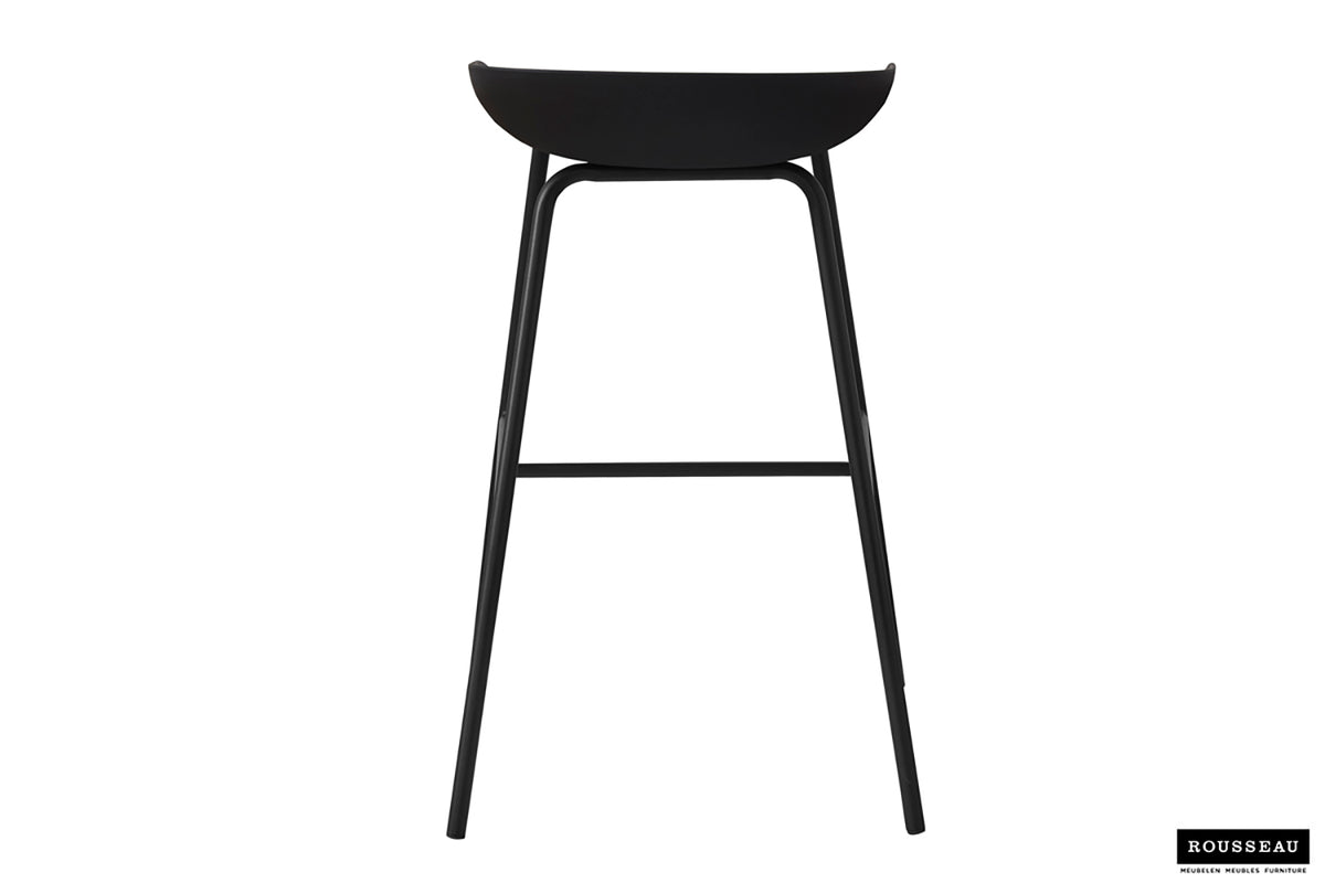 Chaise de comptoir Anna polypropylène Noir