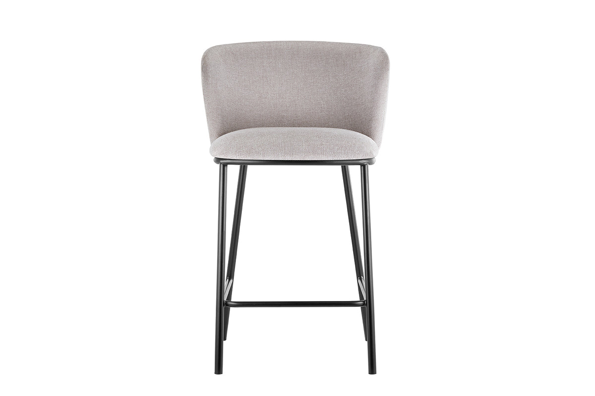 Chaise de comptoir Arthur Tissu Beige