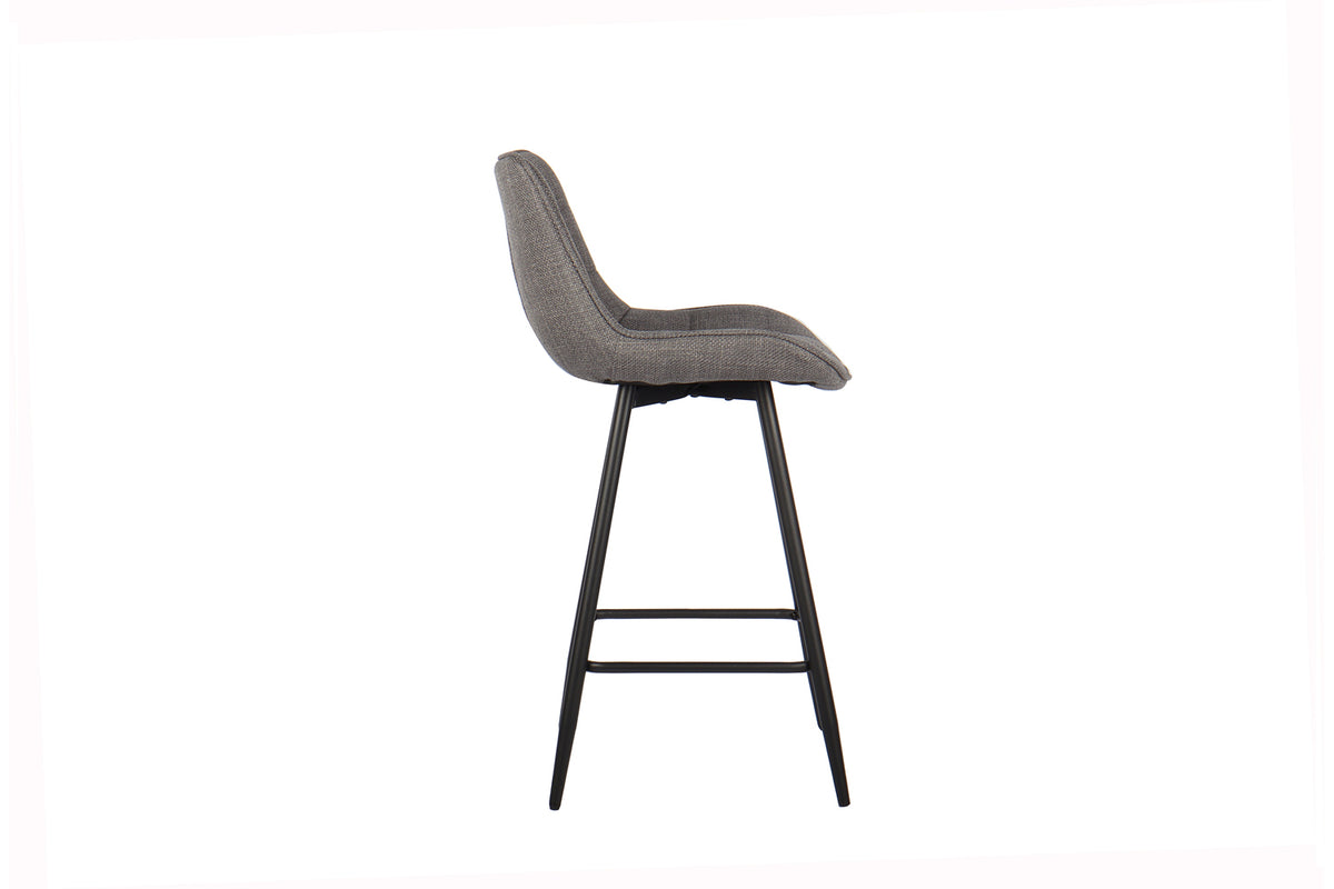 Chaise de comptoir Ariba Tissu Gris
