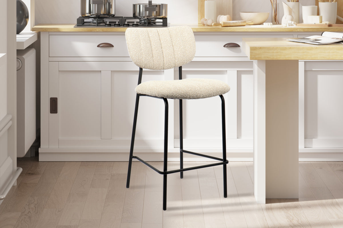 Chaise de comptoir Antura Tissu Beige