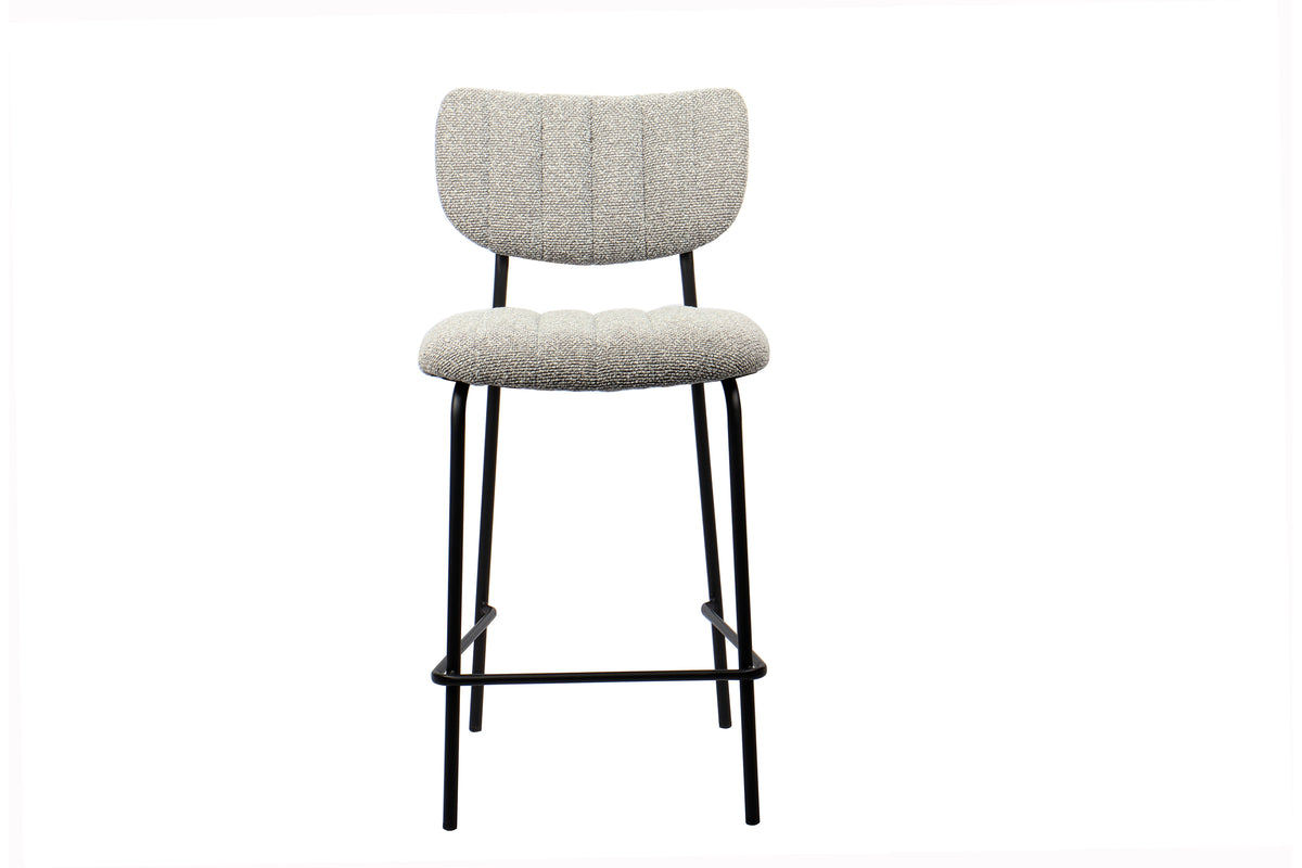 Chaise de comptoir Antura Tissu Gris clair