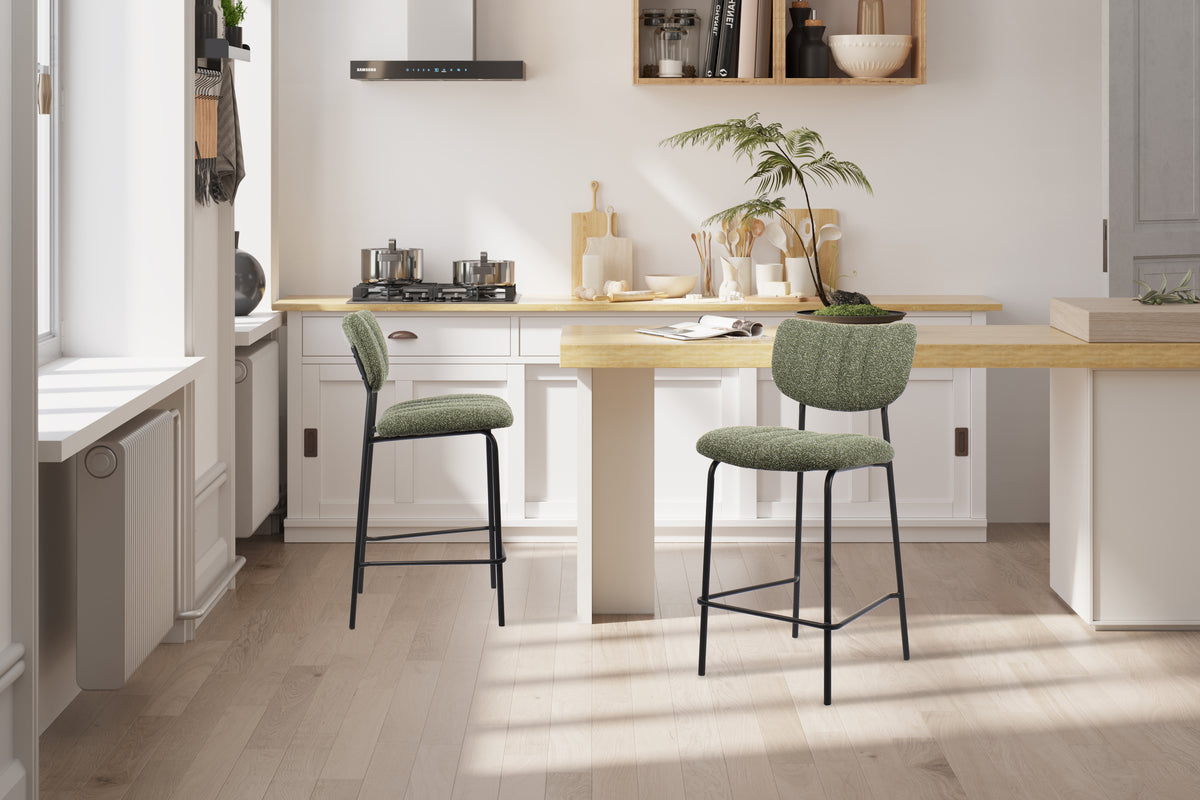 Chaise de comptoir Antura Tissu Vert