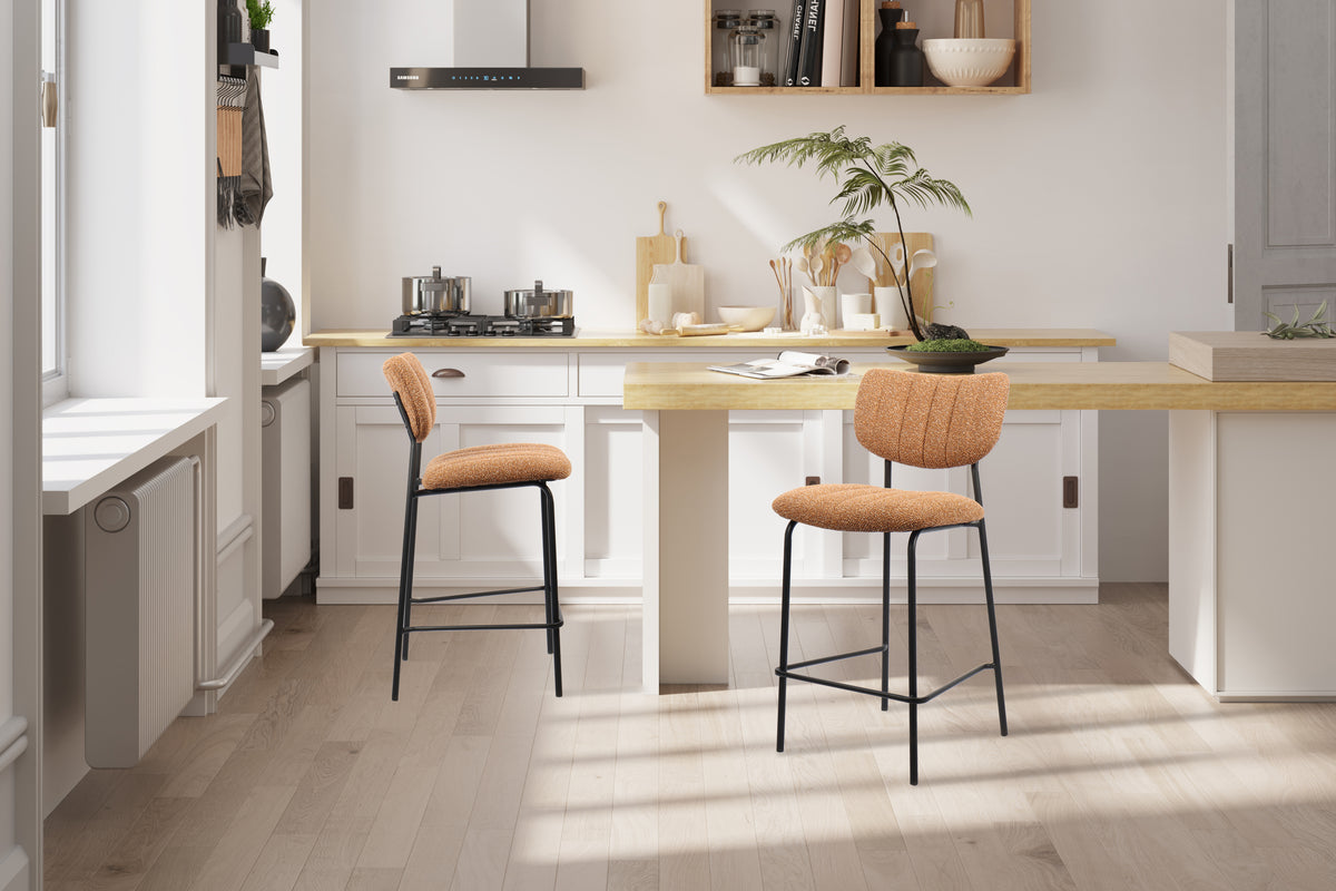 Chaise de comptoir Antura Tissu Orange
