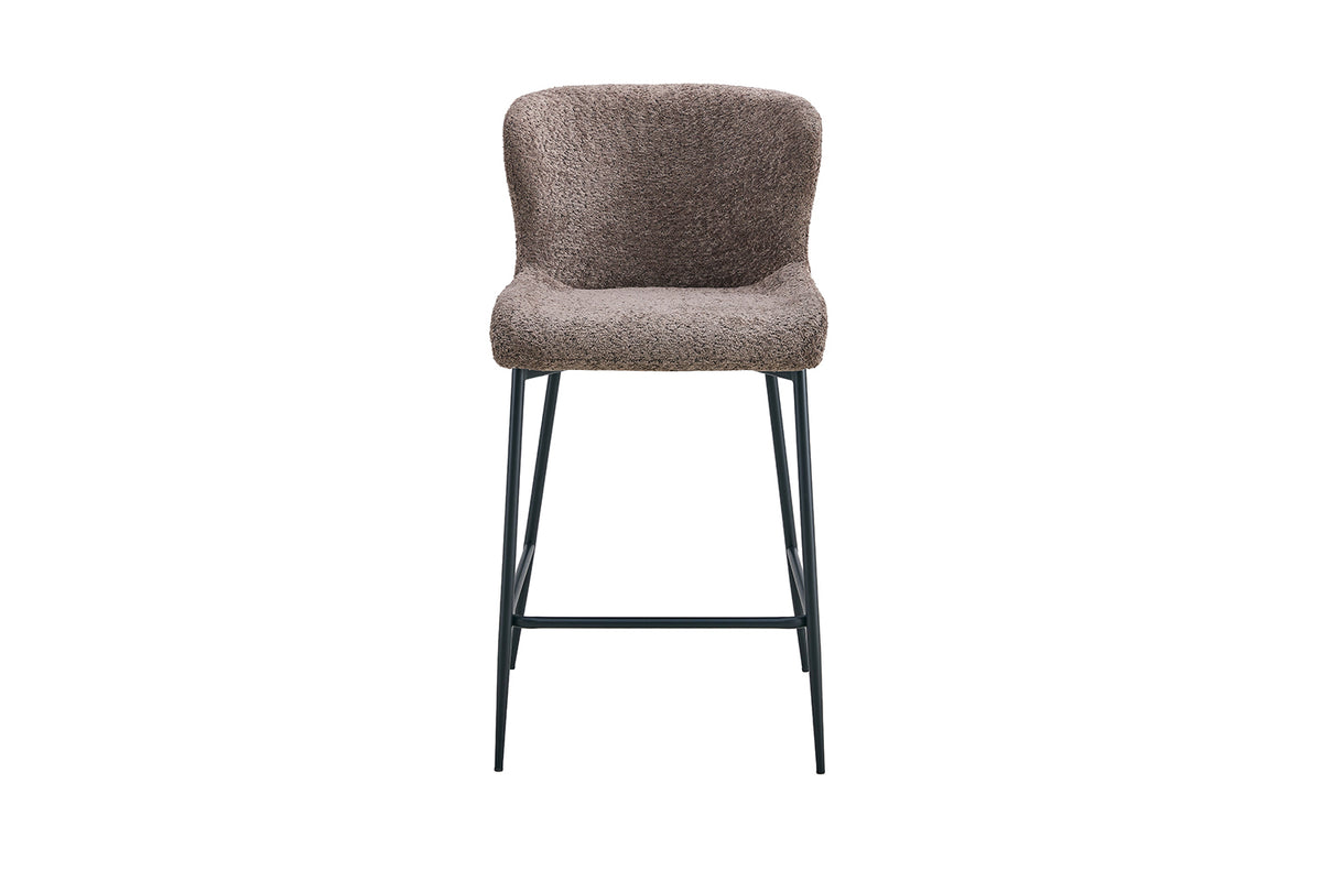 Chaise de comptoir Lisa Bouclé Sable