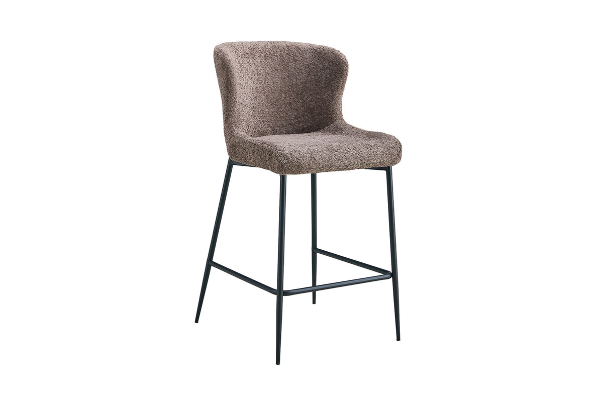 Chaise de comptoir Lisa Bouclé Sable